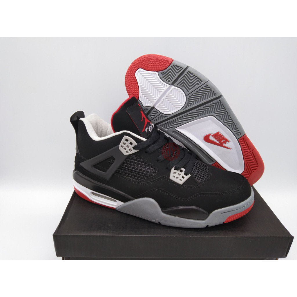 Air Jordan 4 - Bred Preto e Vermelho